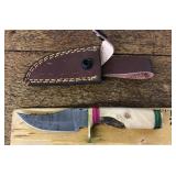 Damascus fixed blade knife