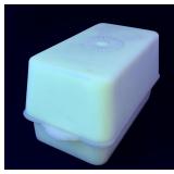 McKee uranium custard glass butter dish