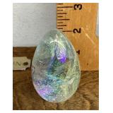 Glass egg paperweight