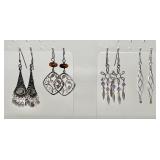 4 pair sterling silver dangle earrings
