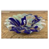 Sydenstrticker fused glass ruffled bowl