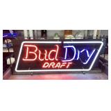 Bud Dry Draft neon sign 13 x 31