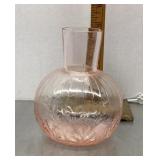 Pink glass vase