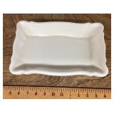 White Haeger pottery dish