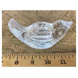 Signed Waterford crystal bird paperweight