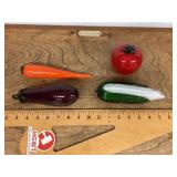 Group of 4 Art glass vegetables