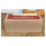Sealed box of pennies