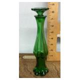 Green Avon bud vase perfume bottle