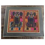 Reverse applique folk art 18x22