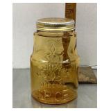 Amber glass Grandmaï¿½s Special Spice jar