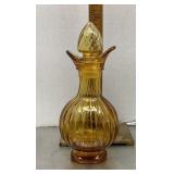Amber glass decanter