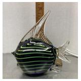 Art glass angelfish paperweight