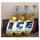 Budweiser Light beer lighted sign 17 x 21