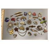 Costume jewelry brooches