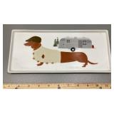 Claudia Pearson for West Elm dachshund snack tray