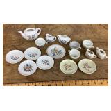 Assorted mini tea set pieces