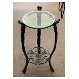 Glass top plant stand