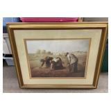 Framed "The Gleaners" print