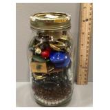 Jar of costume jewelry
