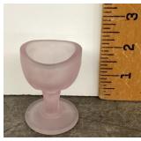 Frosted pink glass eye wash cup