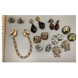 Clip on costume jewelry earrings