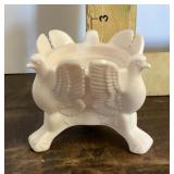 Jeannette pink milk glass candle holder