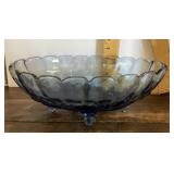Blue Indiana glass console bowl