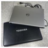 Dell and Toshiba laptops --for parts or repair
