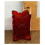 Ruby Degenhart glass toothpick holder