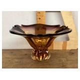Murano style art glass compote
