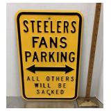 Heavy metal Steelers Fans Parking sign