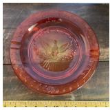L.E. Smith amberina glass ashtray