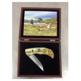 Collector folding knife with box