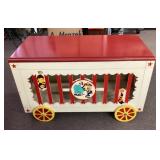 Vintage circus wagon toy box
