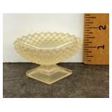 English hobnail glass salt cellar