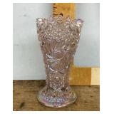L.E. Smith "Whirling Star" iridescent glass vase