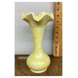 Shawnee pottery yellow & white splatter vase