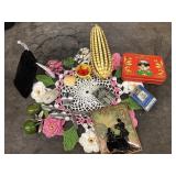Clean up lot with doily and silhouette