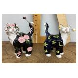 Pair of ceramic cats
