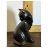 Wooden cat figure