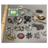 Costume jewelry brooches