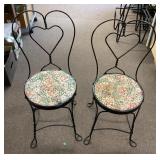 2 ice cream parlor chairs