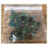 Bag of glass marbles