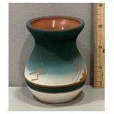 Sioux pottery vase signed Eaglehawk