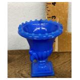 Blue glass mini urn