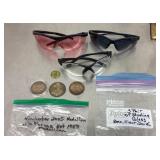 Winchester medallions and shooting glasses