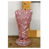 L.E. Smith pink iridescent vase