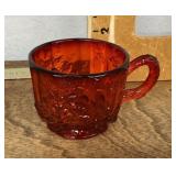 Amberina glass cup