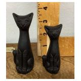 Pair of ceramic cat figures