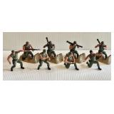 1974 Mattel Heroes in Action soldiers x8